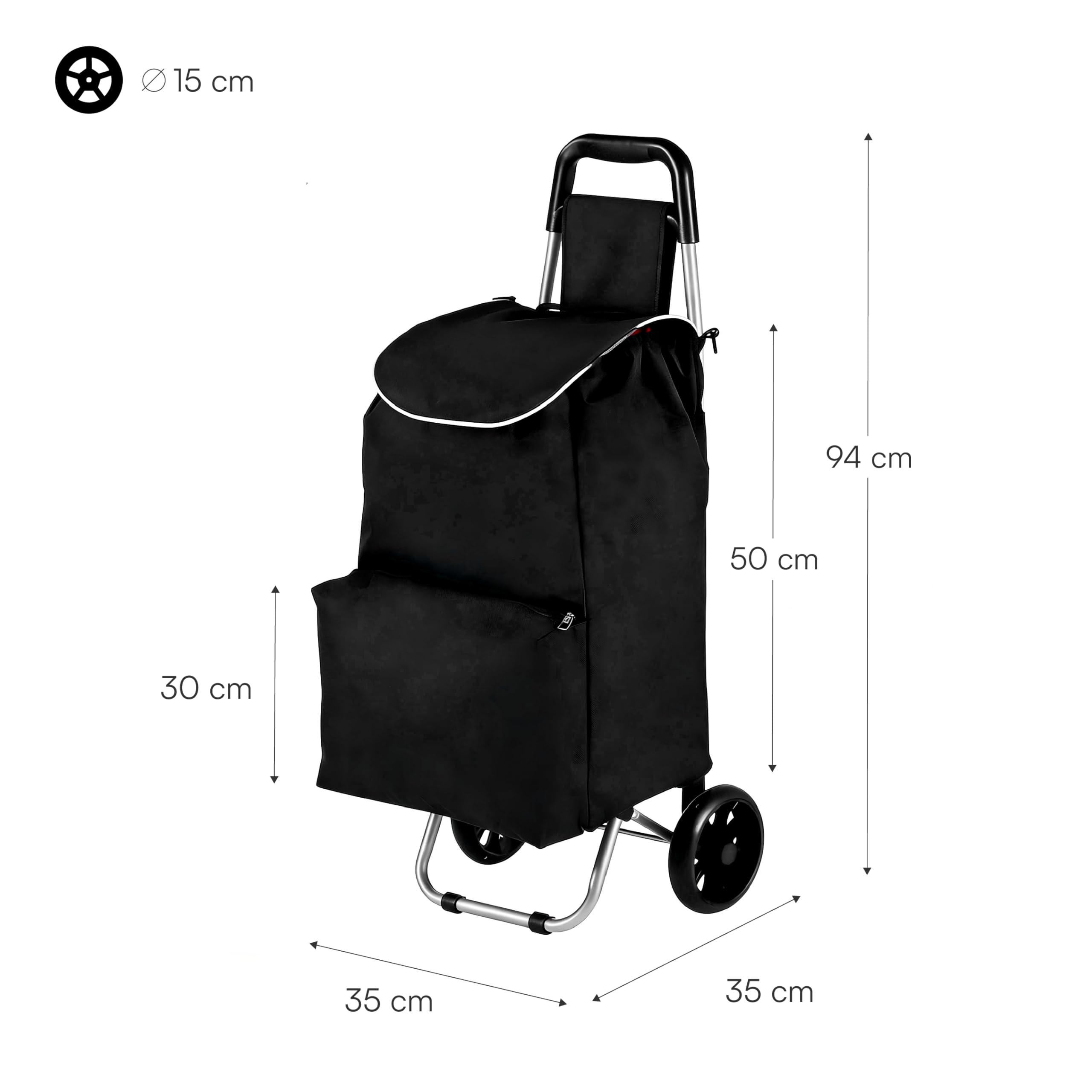 baroni-home-chariot-de-courses-35-l-noir-35x35x94-cm image 3