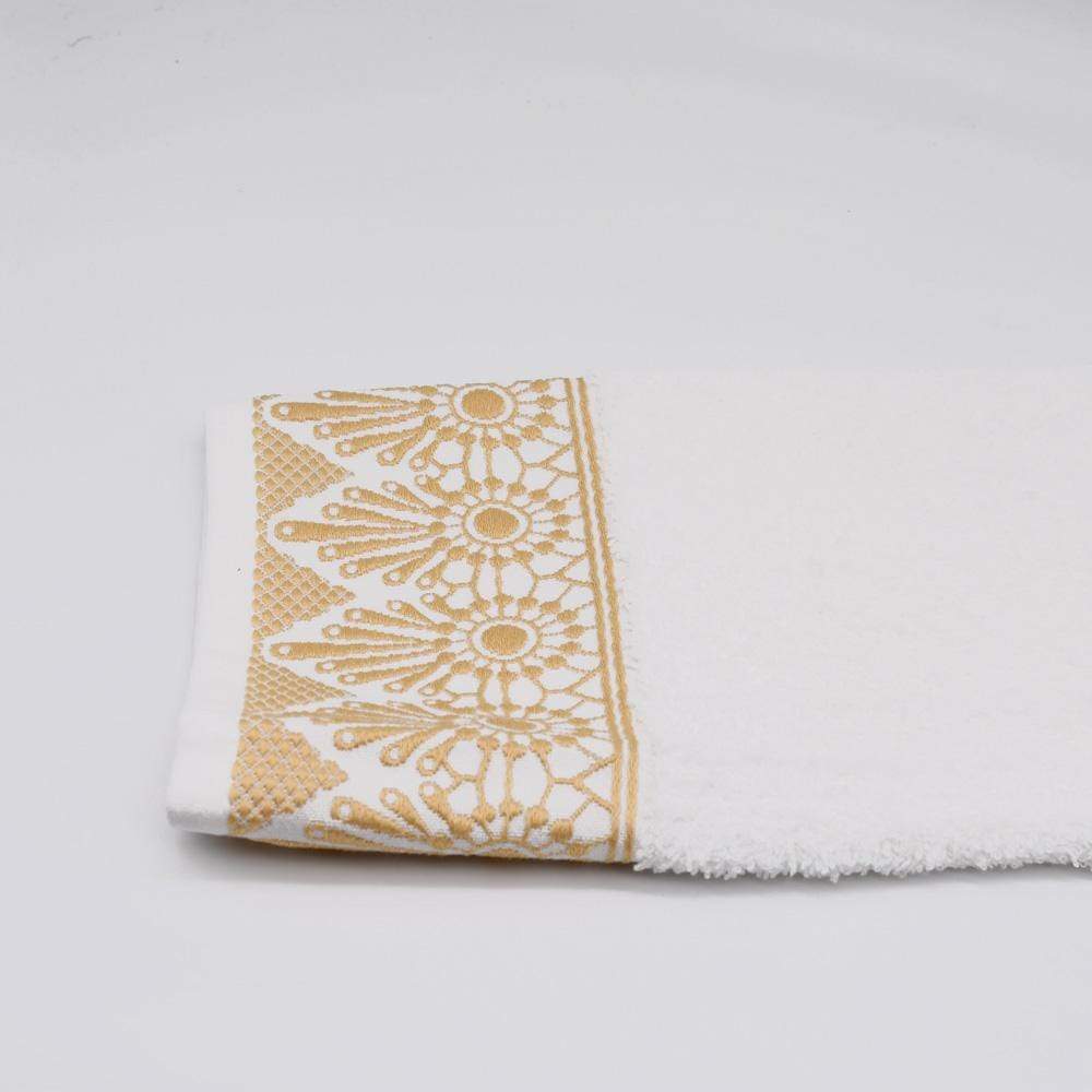 luisa-paix-o-linge-parure-de-bain-600g-blanc-dor-3-pcs image 2
