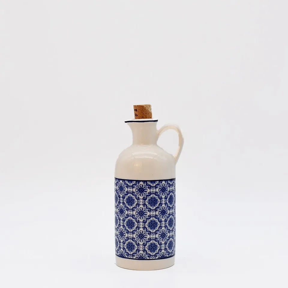 luisa-paix-o-padr-o-carafe-huile-c-ramique-bleu-500ml image 1