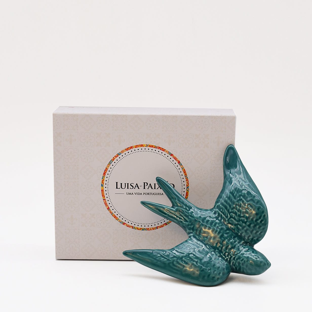 luisa-paix-o-coffret-hirondelle-d-coration-c-ramique-verte-10-cm image 1