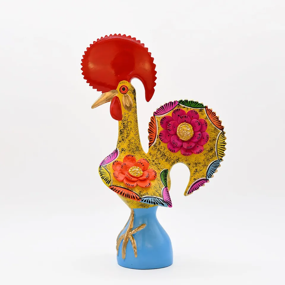 luisa-paix-o-coq-de-barcelos-40-cm-jaune-pi-ce-unique image 1