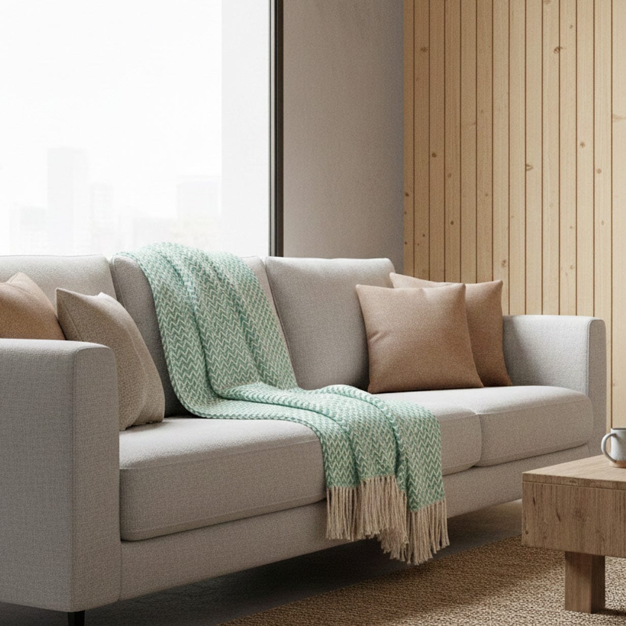 luisa-paix-o-ondas-plaid-coton-vert-p-le-180x130-cm image 2