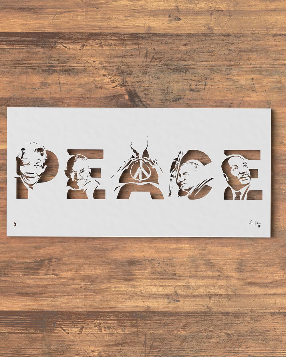 je-suis-art-tableaux-peace-tableau-m-tal-mandela-gandhi image 4