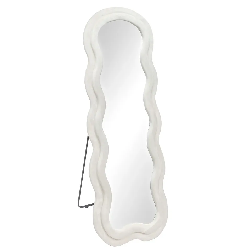 baroni-home-specchi-miroir-sur-pied-160x60-cm-velours-beige image 1