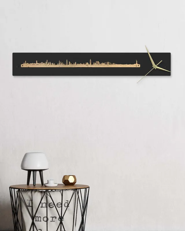 je-suis-art-horloge-murale-new-york-bois-et-m-tal image 1