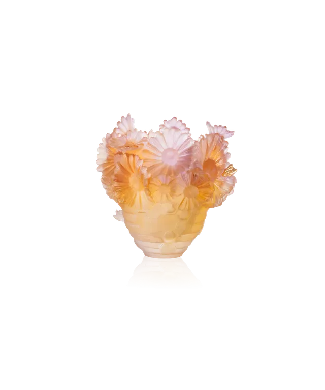 daum-or-d-abeille-vase-petit-mod-le-feuille-d-or-250-ex image 1