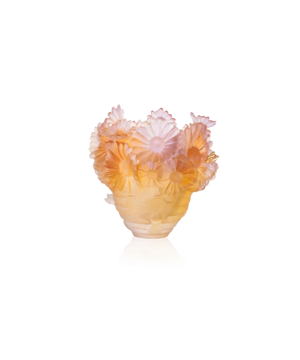 daum-or-d-abeille-vase-petit-mod-le-feuille-d-or-250-ex image 1