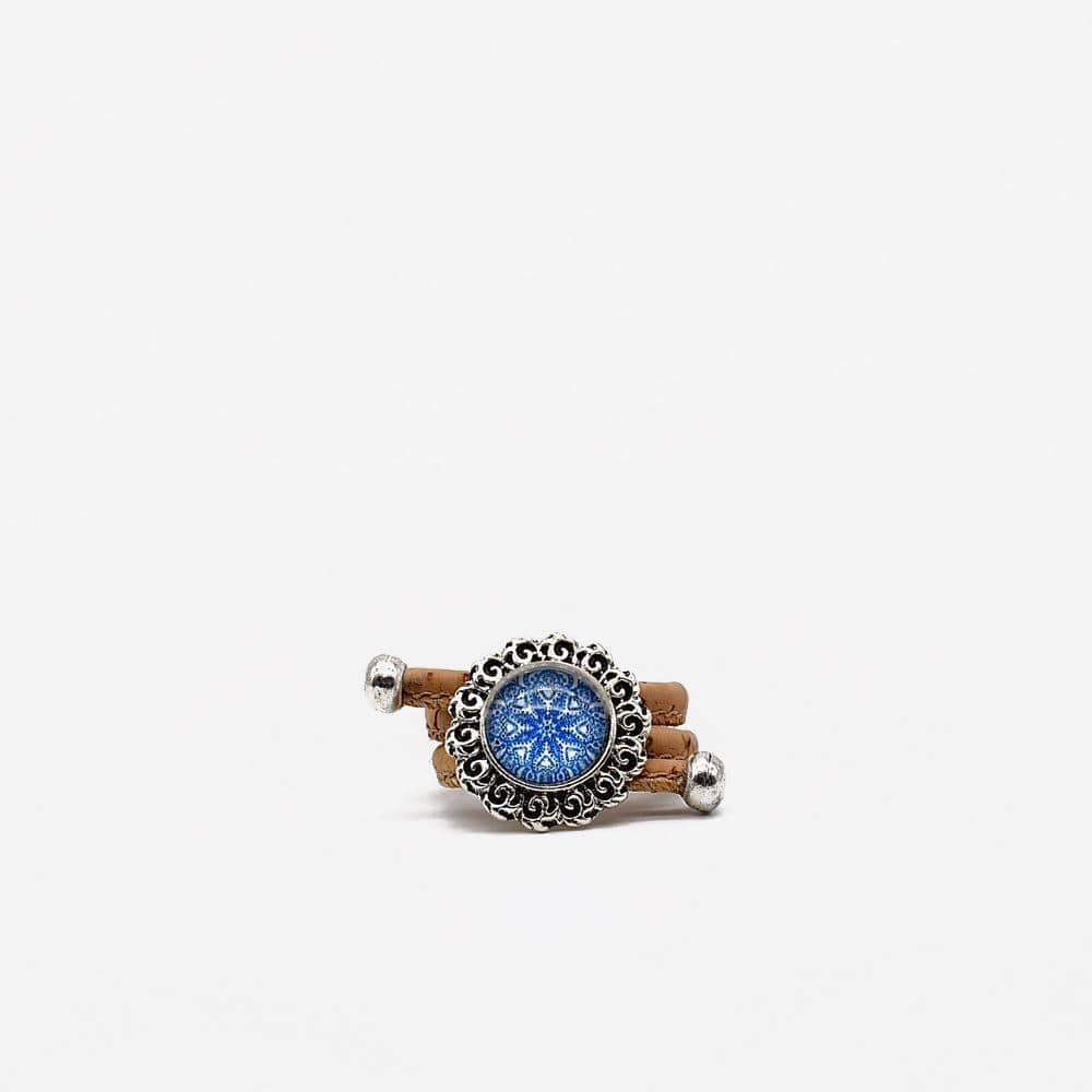 luisa-paix-o-azulejo-bague-li-ge-m-daillon-bleu-ajustable image 1