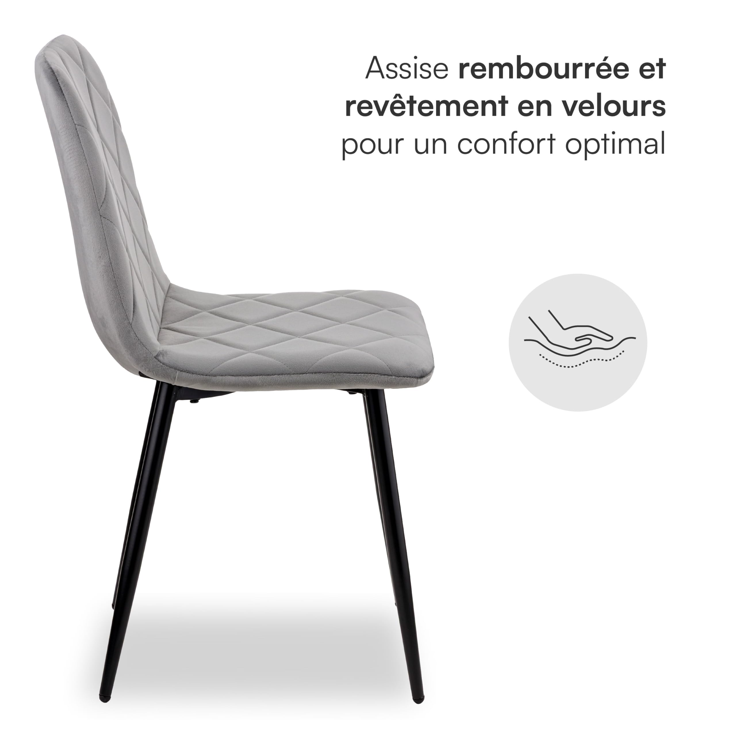 baroni-home-sedie-chaise-velours-gris-pieds-fer-52x44x85 image 4