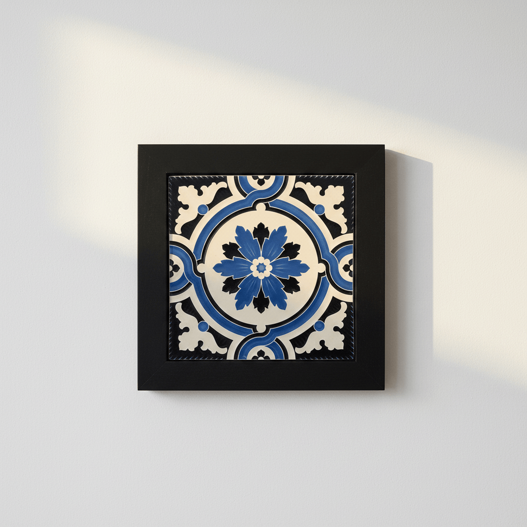 luisa-paix-o-azulejos-hispano-maure-14x14cm-carreau-relief-fait-main-2 image 3