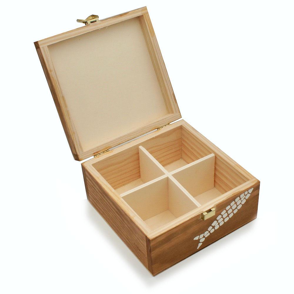 luisa-paix-o-sardinha-coffret-bois-brut-peint-main-15-cm image 4