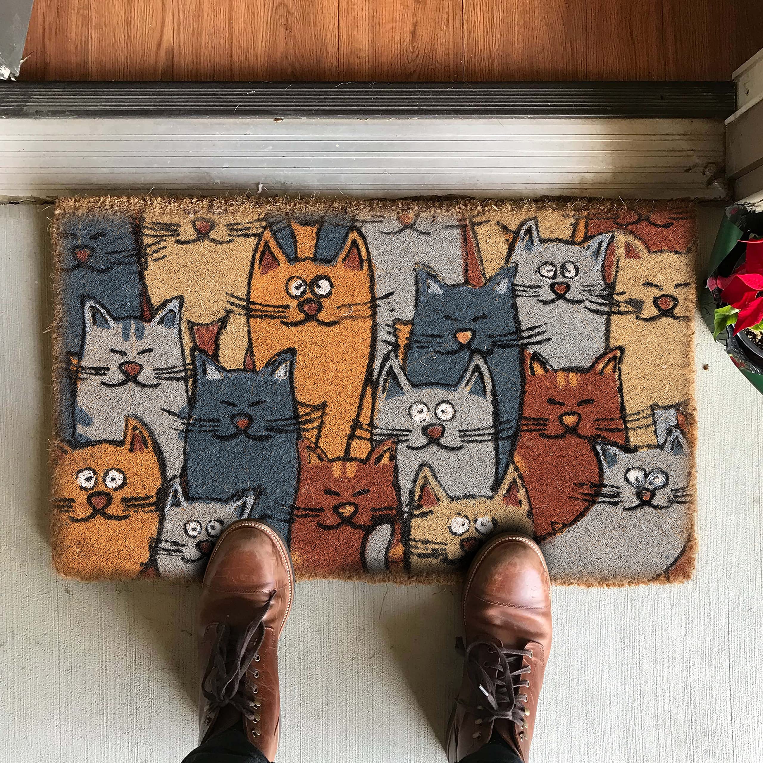 baroni-home-paillasson-coco-70x40-cm-colonie-de-chats image 2