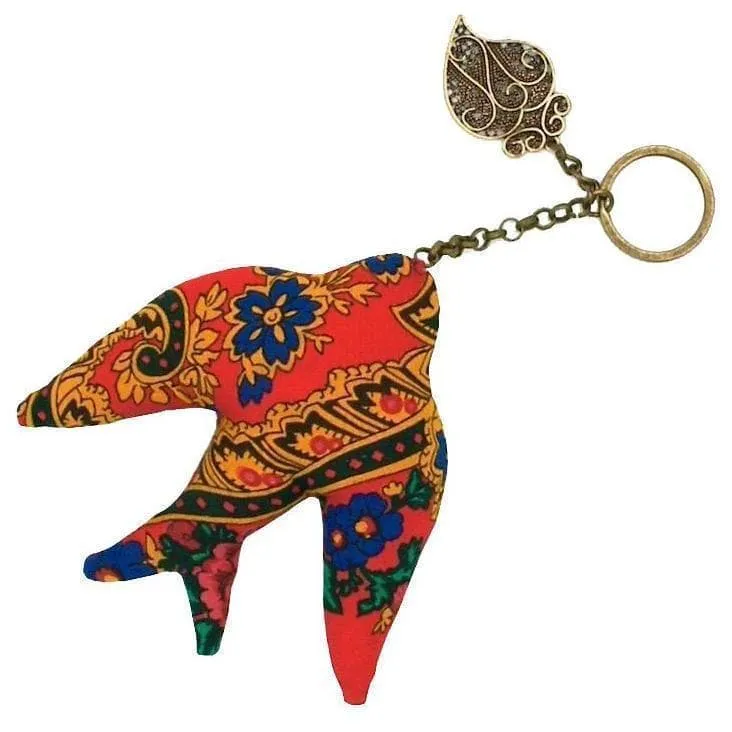 luisa-paix-o-accessoires-porte-cl-s-hirondelle-tissu-rouge-minho image 1