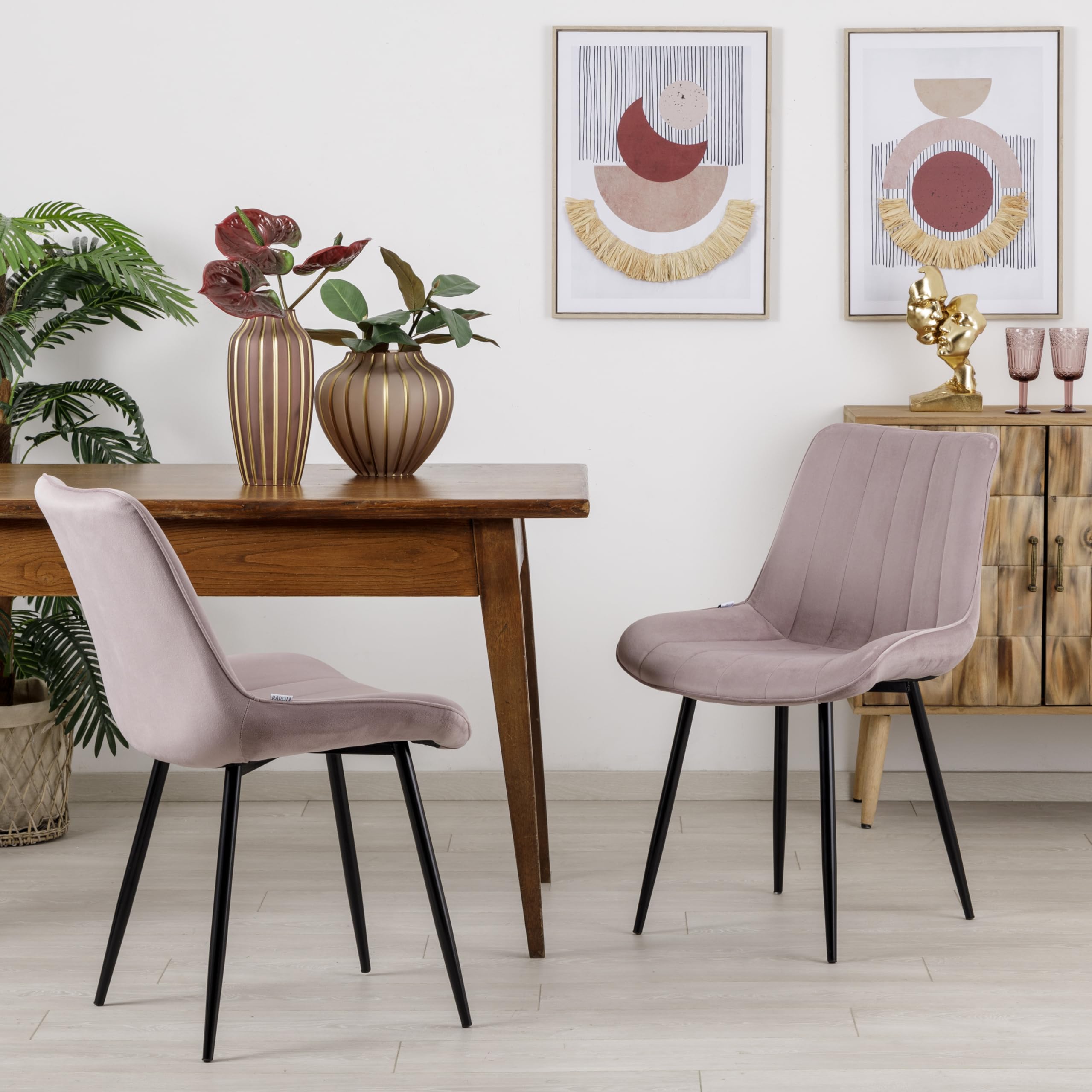 baroni-home-sedie-chaise-velours-rose-1-pi-ce-53x44x86-cm image 2