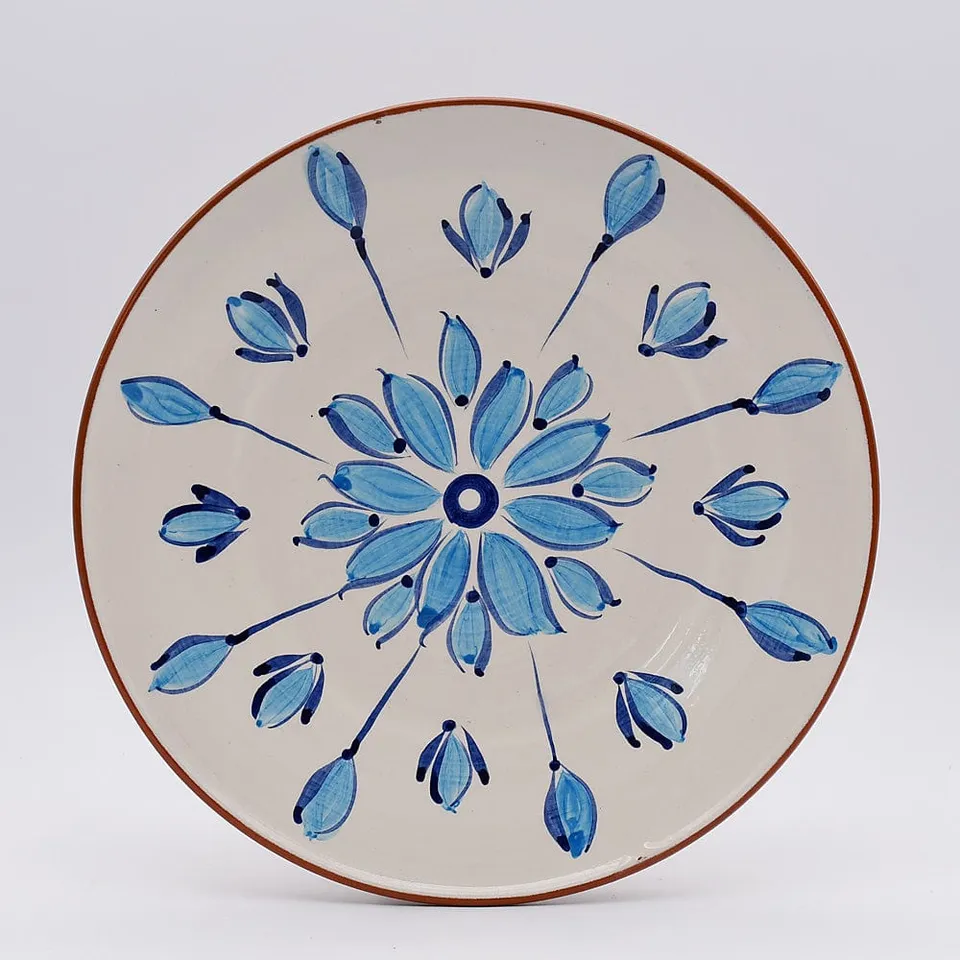 luisa-paix-o-vaisselle-assiette-terre-cuite-28cm-turquoise-plat image 1