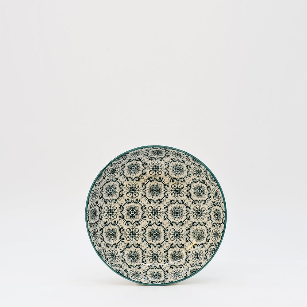 luisa-paix-o-padr-o-assiette-creuse-c-ramique-verte-19-cm image 1