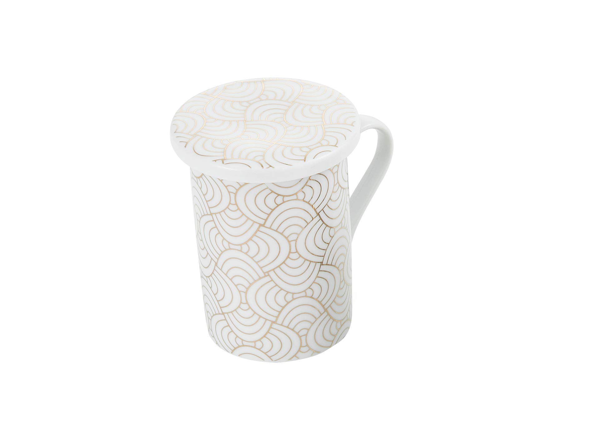 baroni-home-cucina-tasse-th-filtre-blanc-or-11-cm image 1