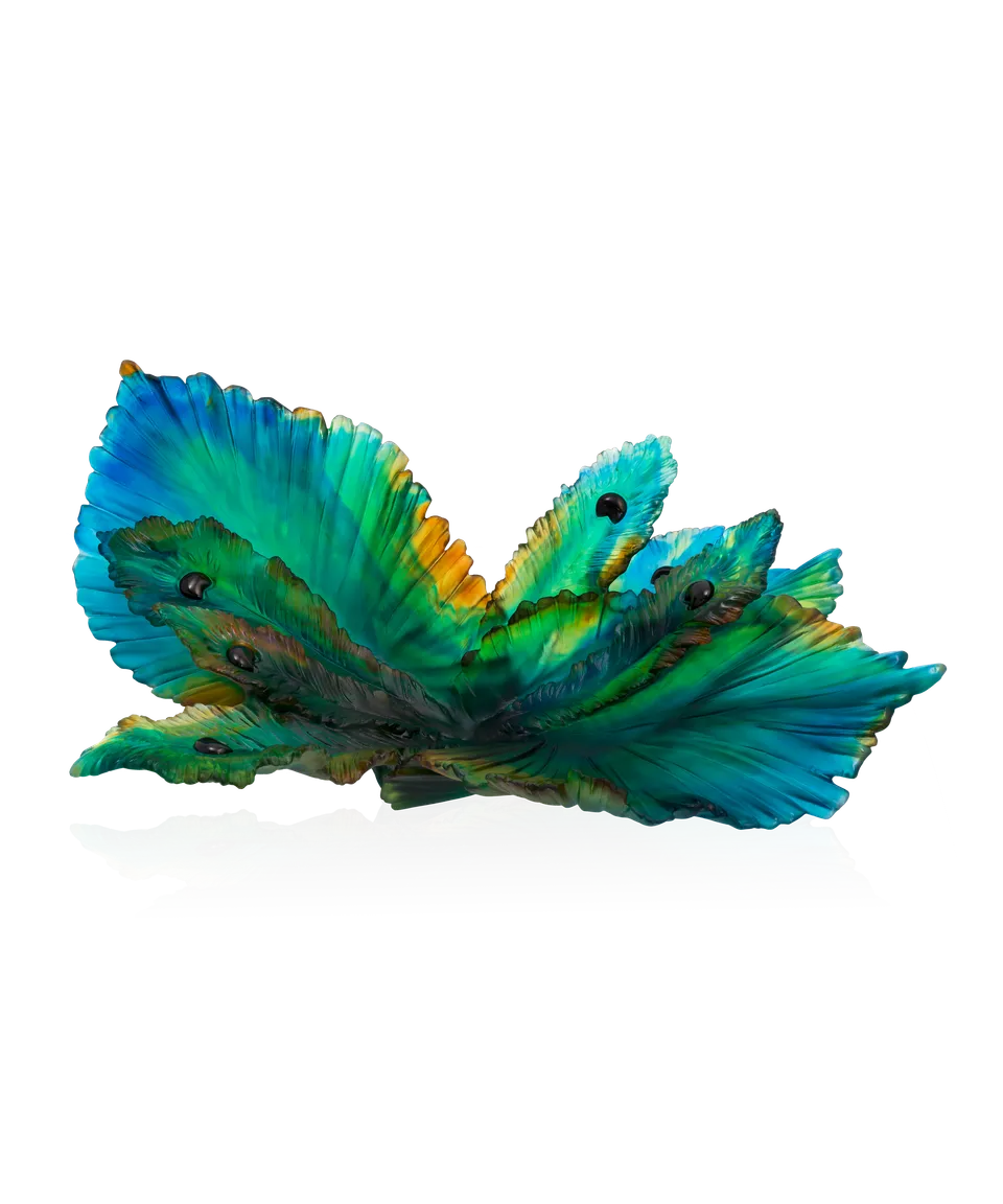 daum-d-coration-cristal-fleur-de-paon-centre-de-table-375ex image 1