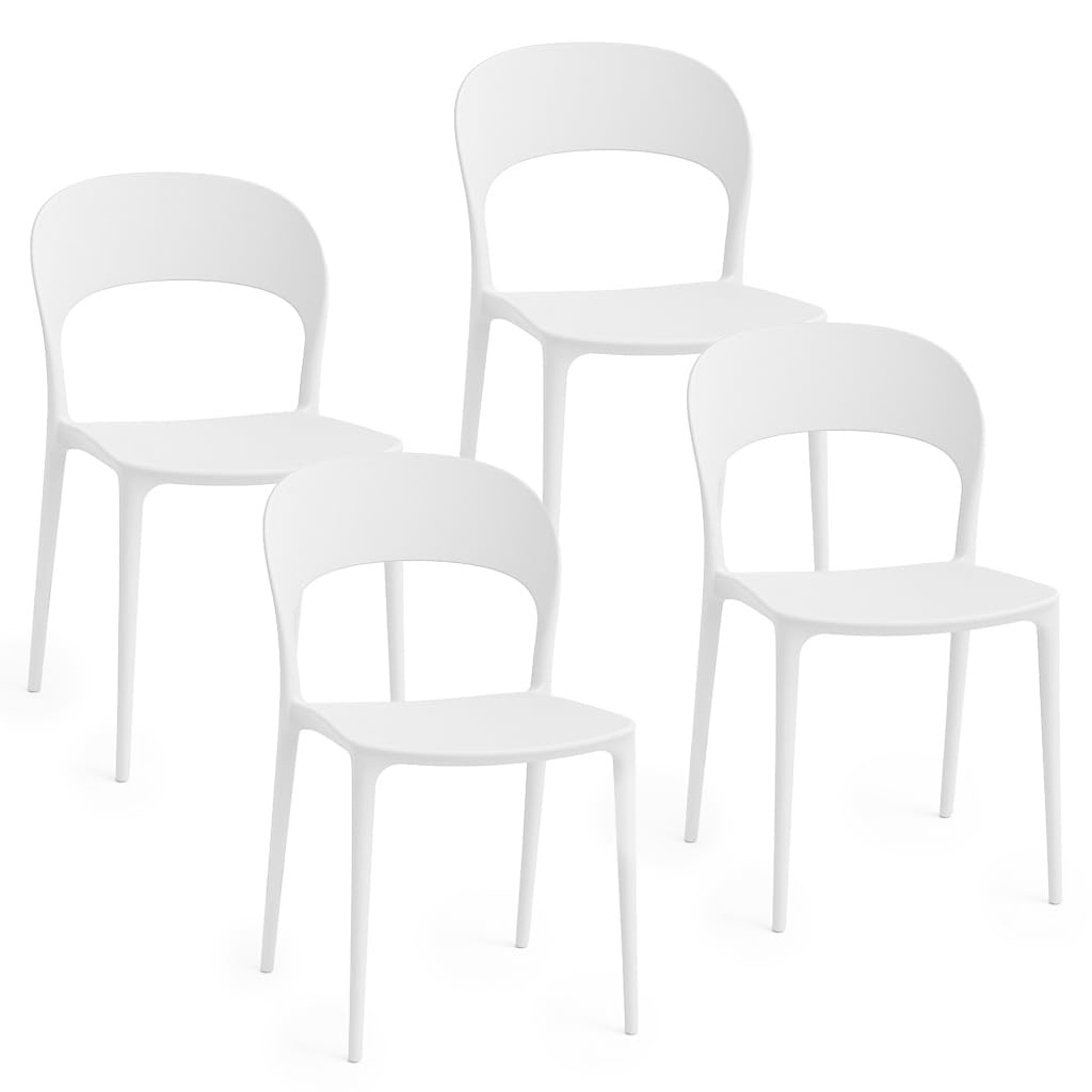 baroni-home-sedie-set-4-chaises-plastique-blanc-empilables-46x50x80 image 8