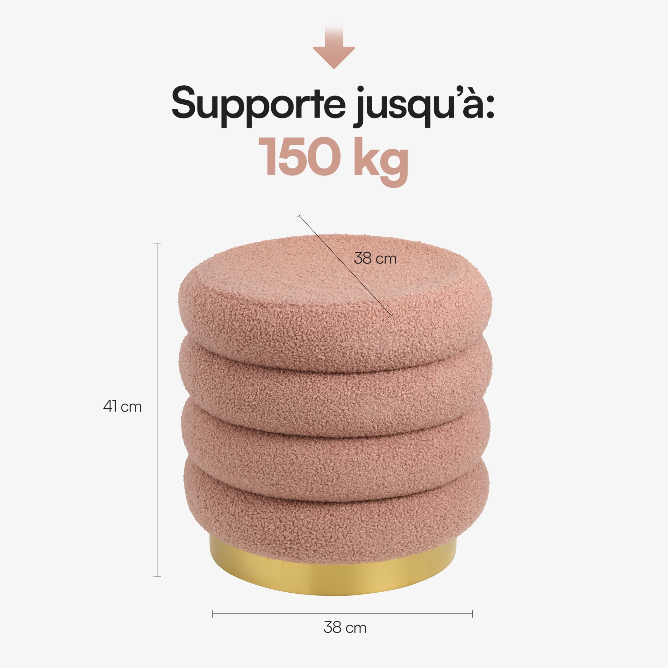 baroni-home-pouf-macaron-pouf-sherpa-rose-38x38x41-cm image 3