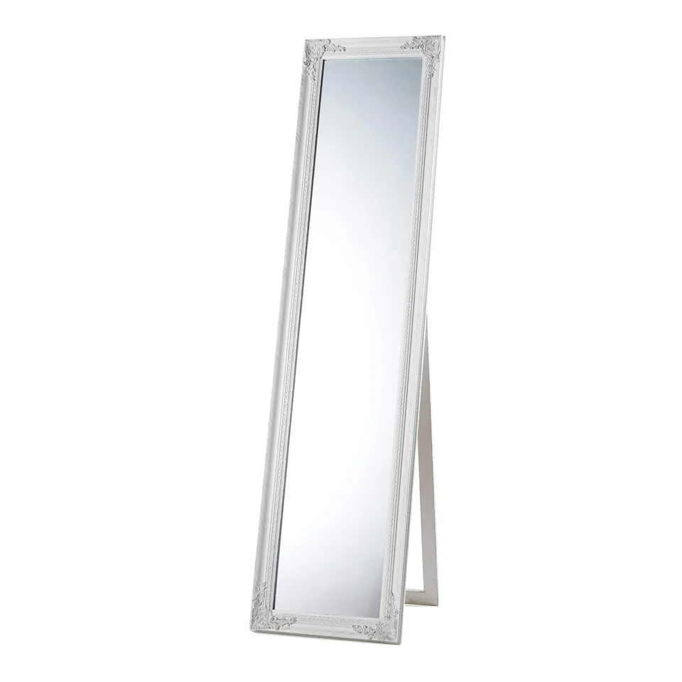 baroni-specchi-miroir-sur-pied-blanc-shabby-chic-160x50-cm image 1