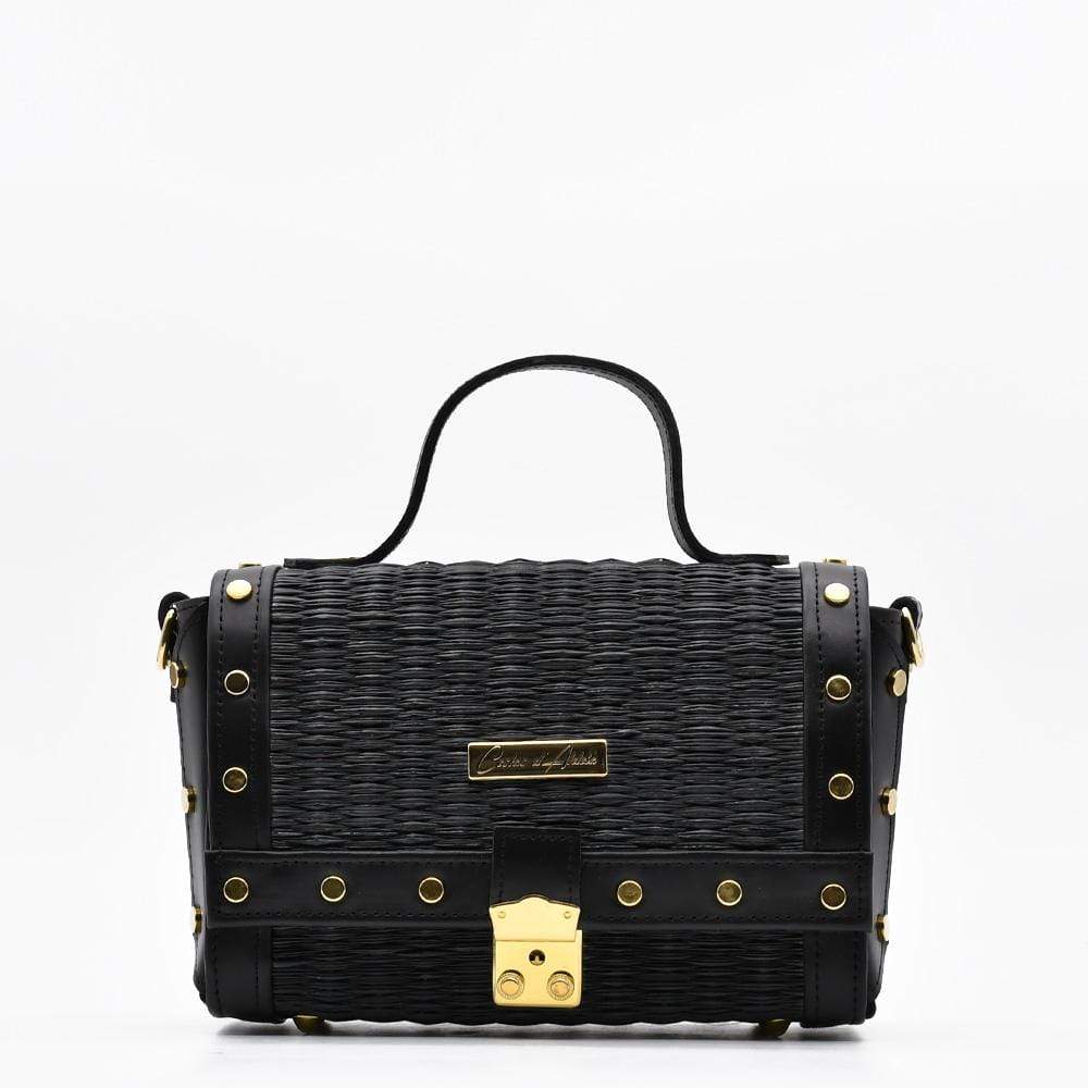 luisa-paix-o-sac-jonc-cuir-noir-24cm-bandouli-re image 1