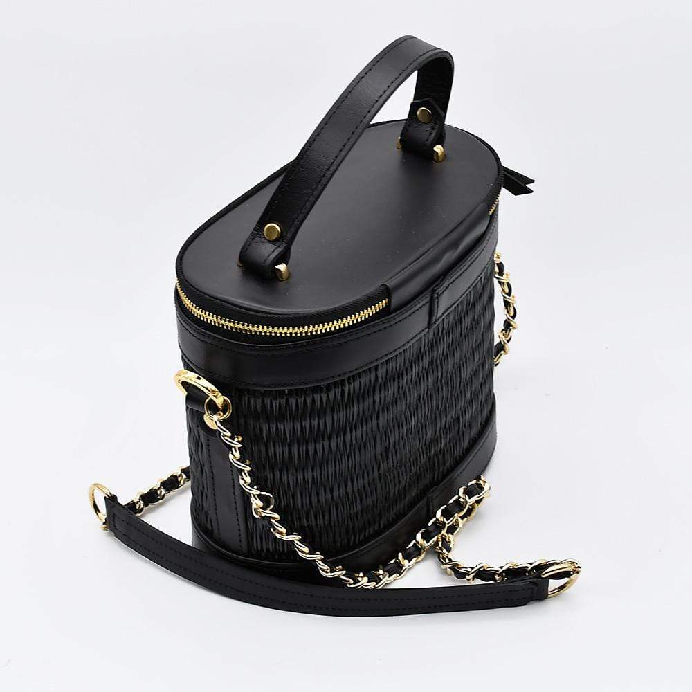 luisa-paix-o-sac-jonc-cuir-noir-22-cm image 3