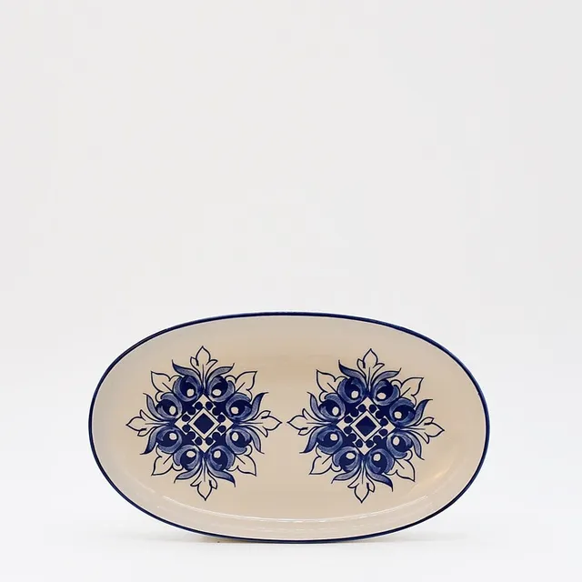 luisa-paix-o-bras-o-plat-ovale-c-ramique-bleu-26cm image 1