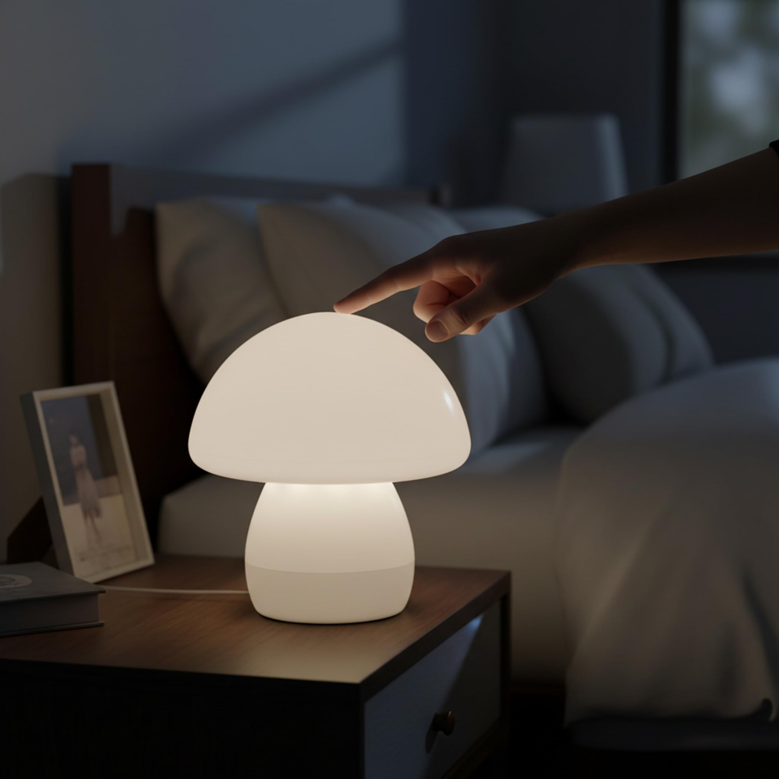 baroni-home-illuminazione-lampe-led-champignon-blanche-usb-c image 7