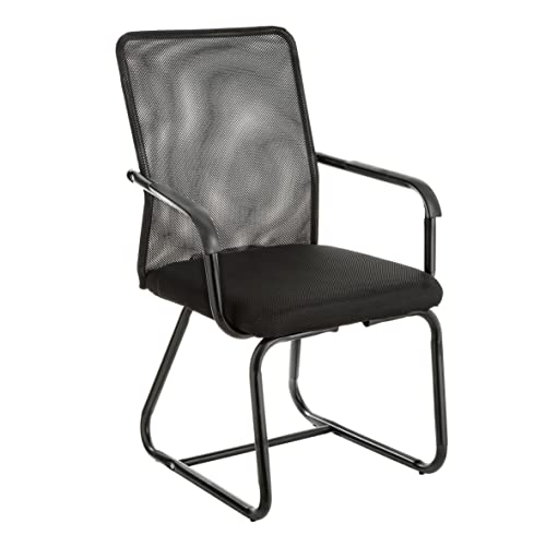 baroni-home-sedie-chaise-bureau-noire-accoudoirs-toile-respirante image 7