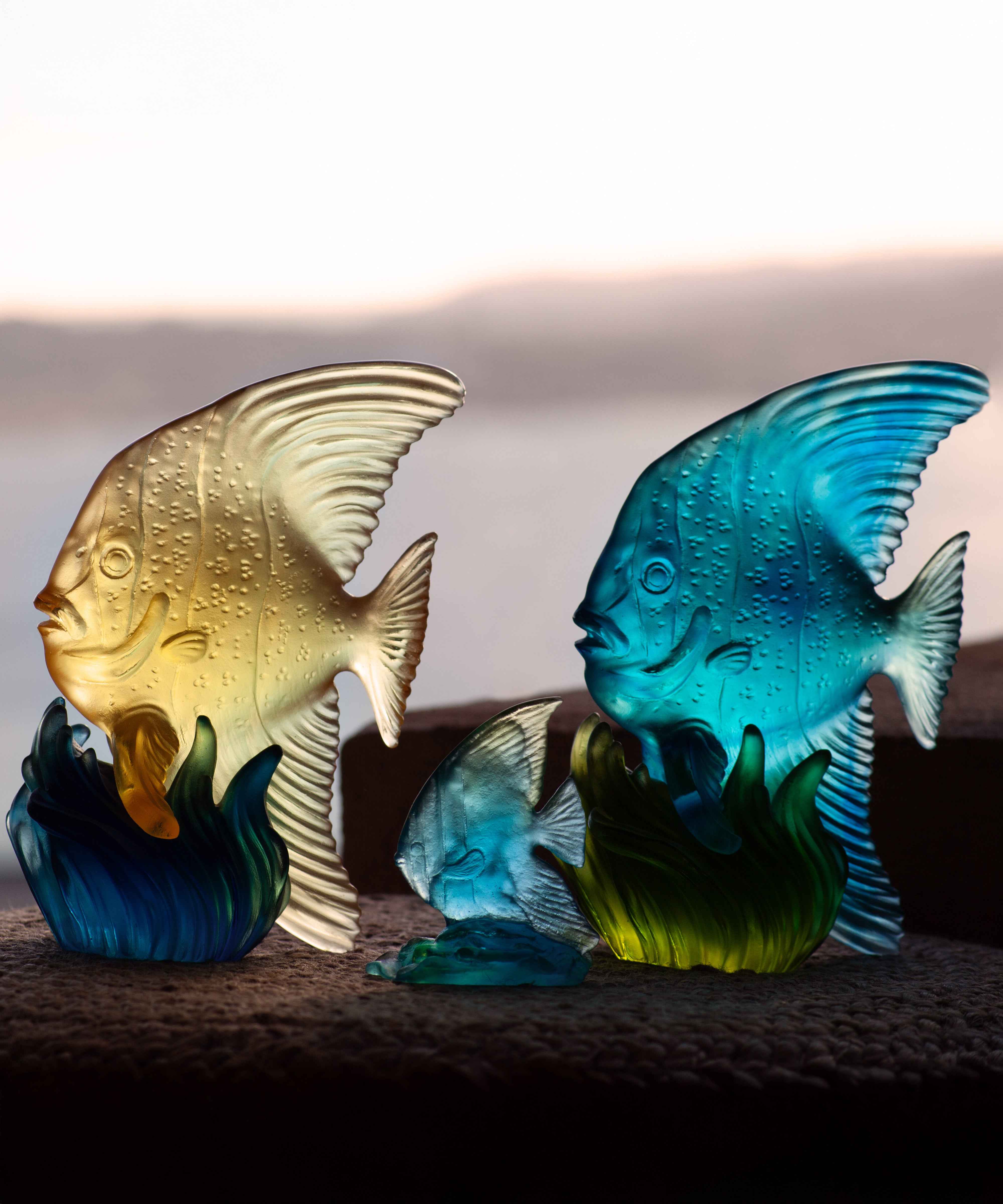 daum-maya-platax-sculpture-poisson-moyen-mod-le-bleu-vert image 2