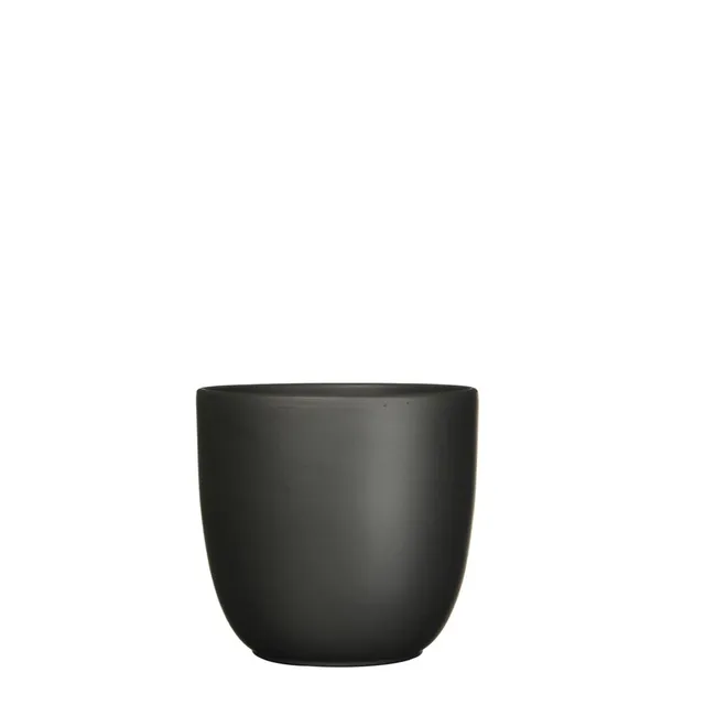 mica-tusca-cache-pot-c-ramique-noir-mat-19-5cm image 1