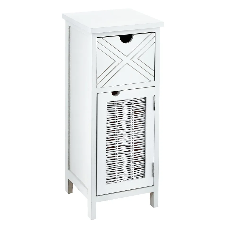 baroni-home-mobili-table-de-chevet-bois-25x25x60-cm-avec-tiroir image 1