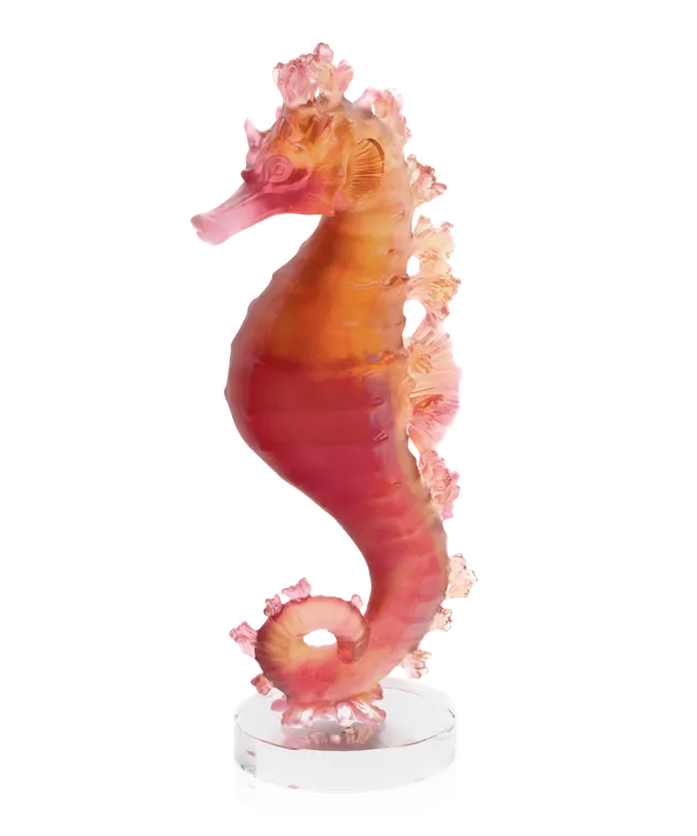 daum-mer-de-corail-hippocampe-sculpture-ambre-rouge image 1