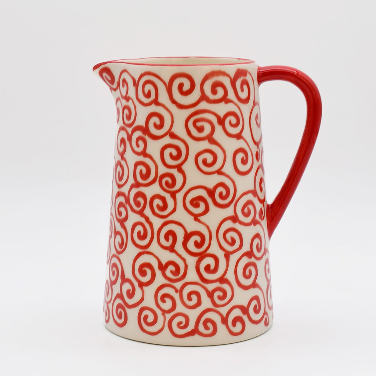 luisa-paix-o-redemoinho-carafe-c-ramique-rouge-1-l-spirales image 1