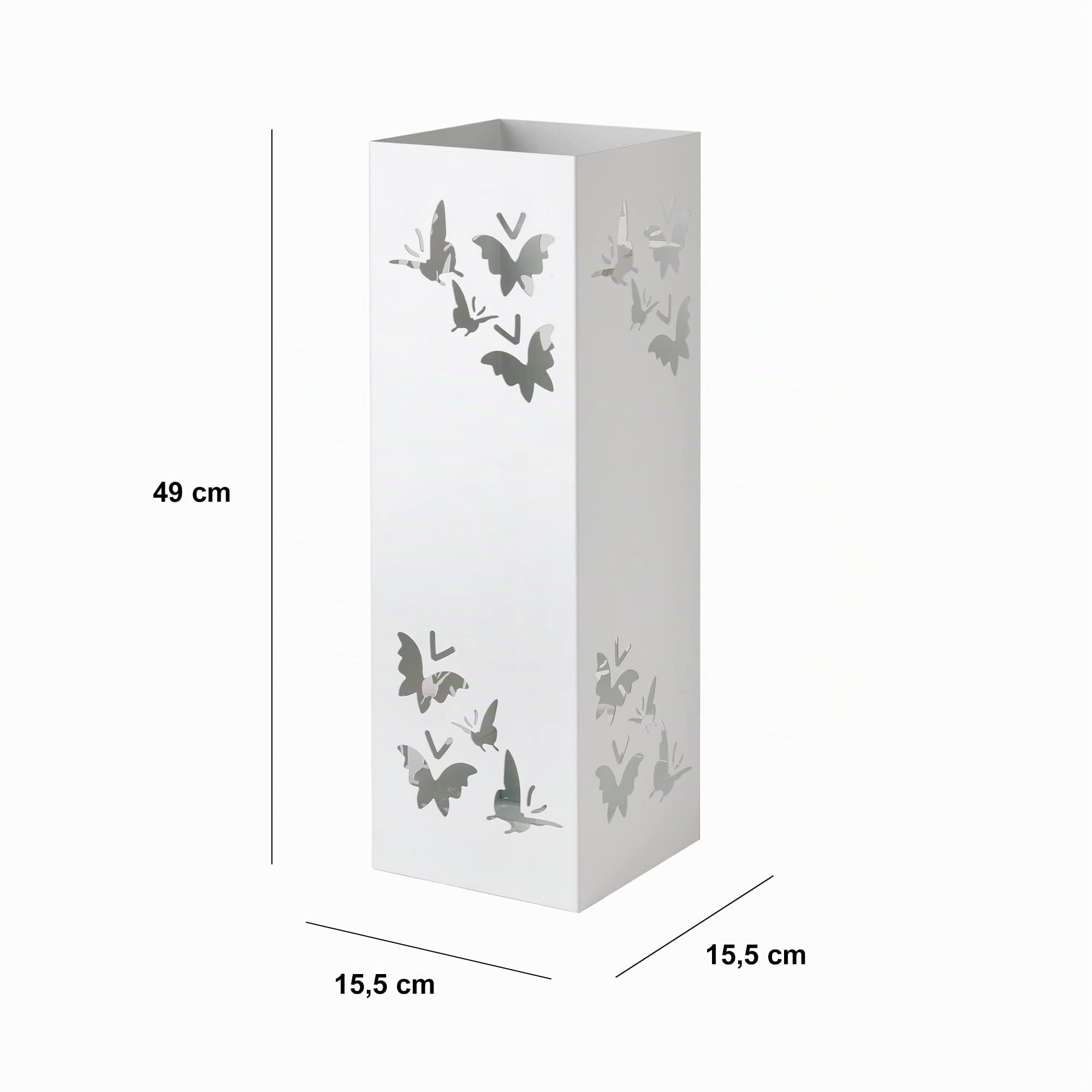 baroni-home-portaombrelli-porte-parapluie-blanc-papillons-49-cm image 8