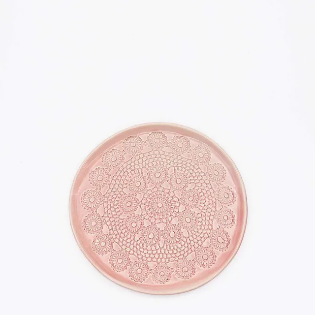 luisa-paix-o-flores-assiette-c-ramique-rose-20cm image 1