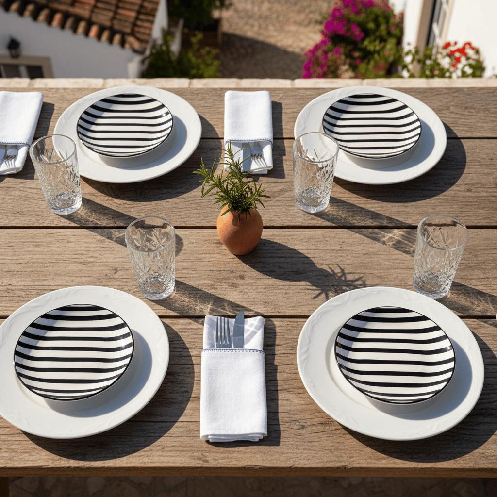 luisa-paix-o-vaisselle-portugaise-assiette-costa-nova-mar-15-cm-noire image 2