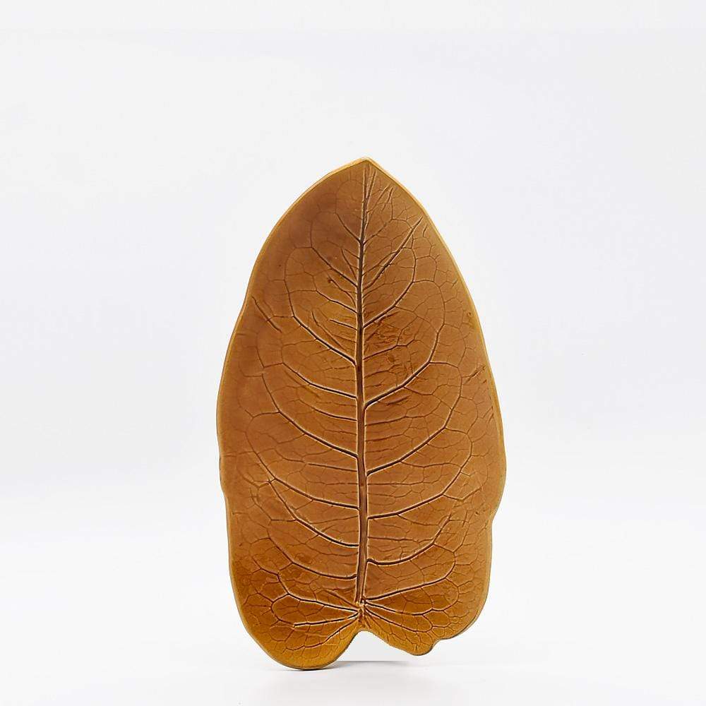 luisa-paix-o-rio-coupe-feuille-c-ramique-marron-27x15-cm image 1
