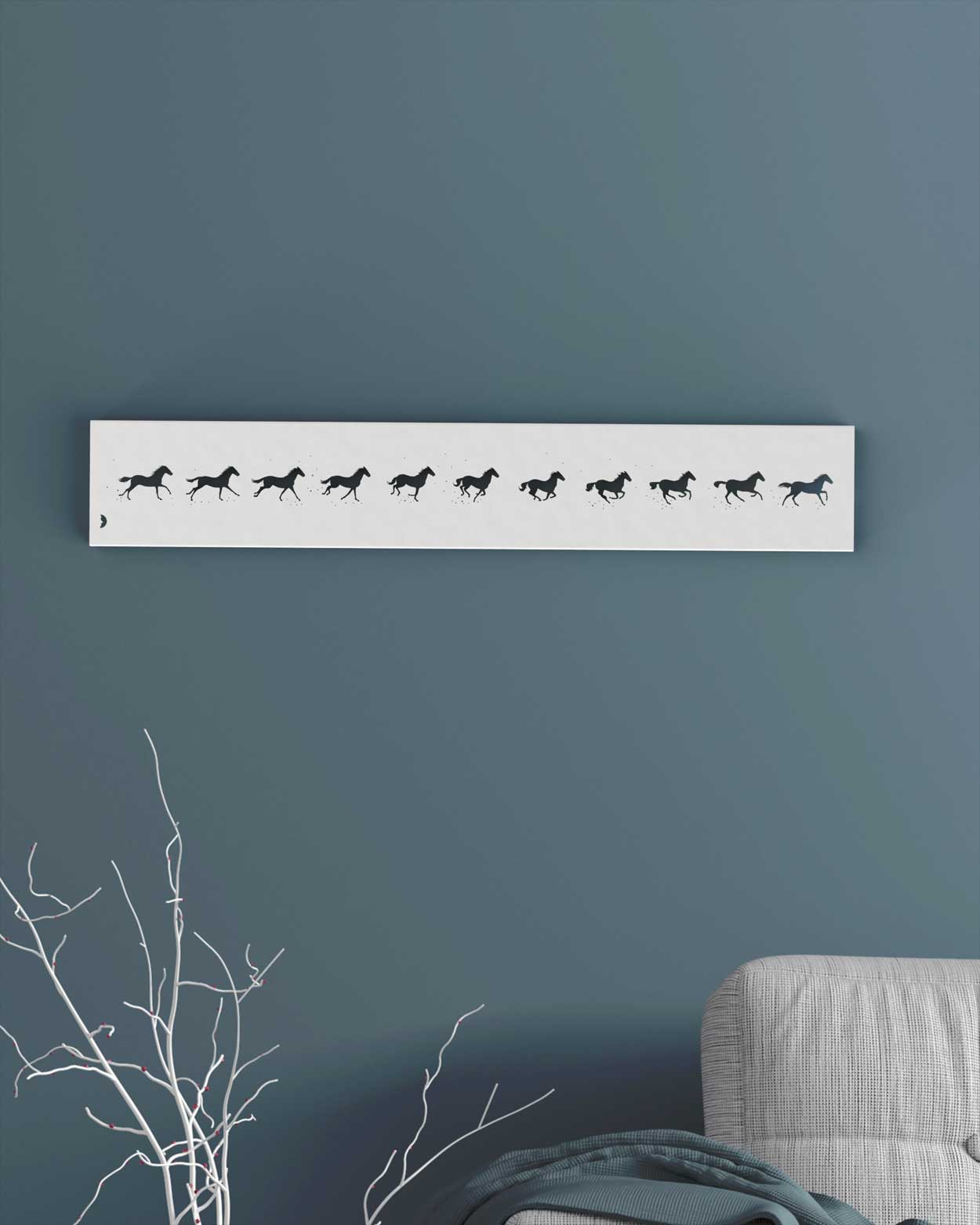 je-suis-art-cheval-courant-tableau-m-tal-mural-animal image 2