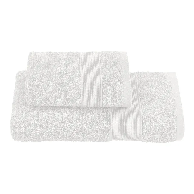 baroni-home-tessile-bagno-lot-2-serviettes-coton-blanc-55x100 image 1