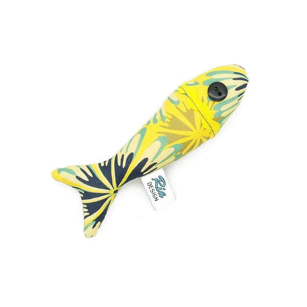 luisa-paix-o-sardinha-magnet-sardine-tissu-jaune-12-cm image 1