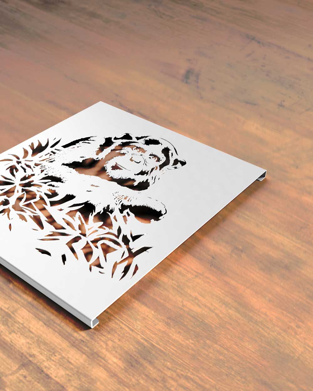 je-suis-art-tableaux-chimpanz-tableau-m-tal-blanc image 2