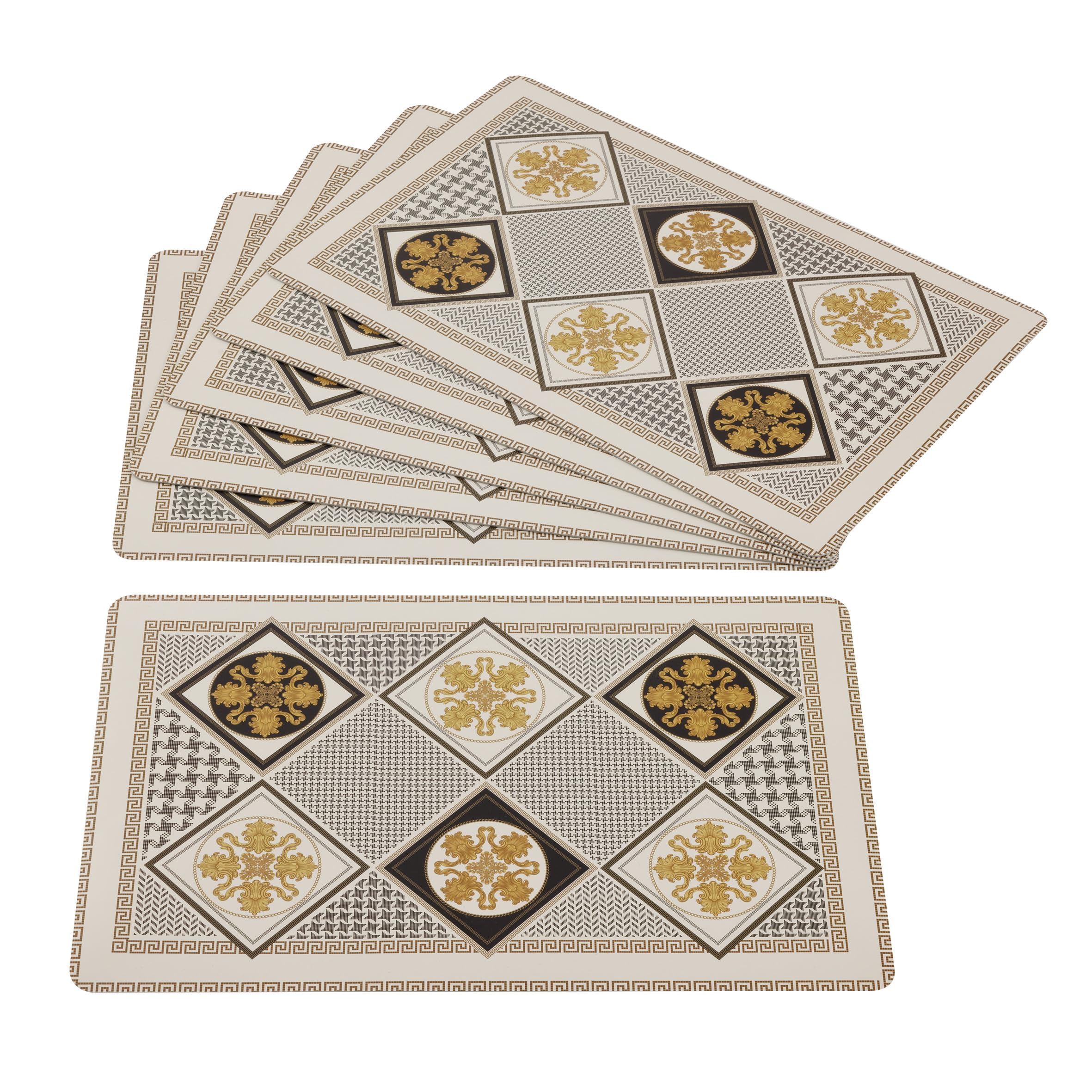 baroni-home-cucina-lot-6-sets-de-table-capri-pvc-48x28-cm image 3