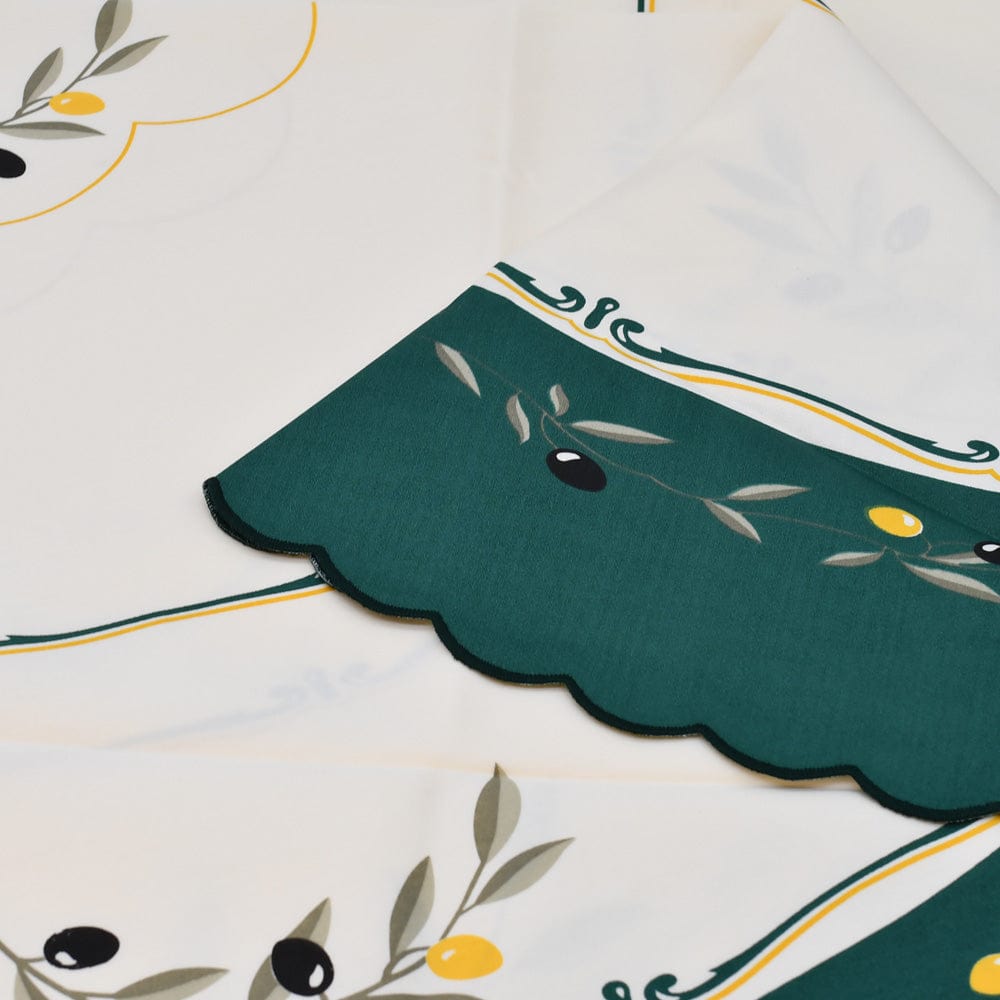 luisa-paix-o-azeitona-nappe-coton-verte-150x150cm image 2