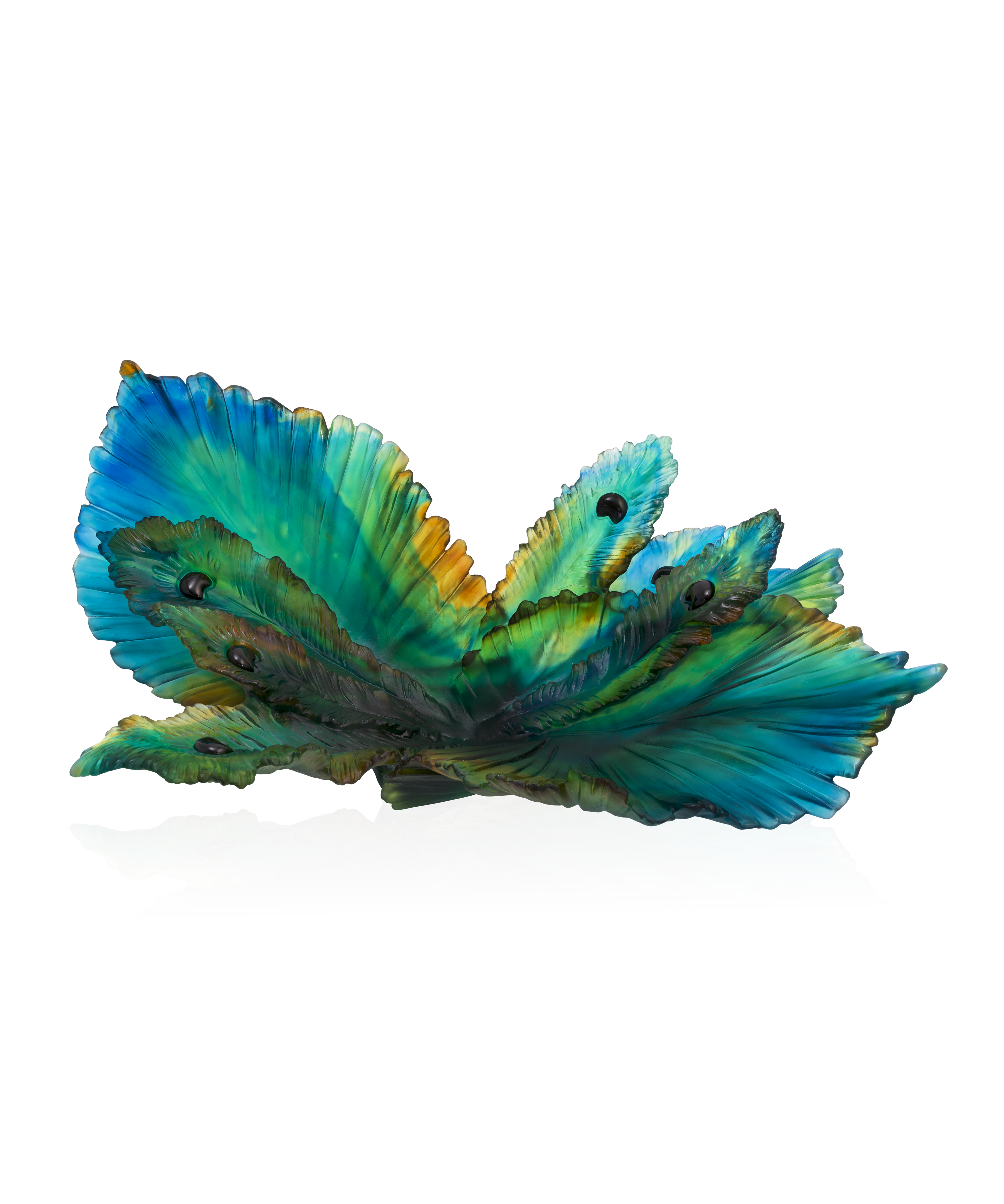 daum-d-coration-cristal-fleur-de-paon-centre-de-table-375ex image 1