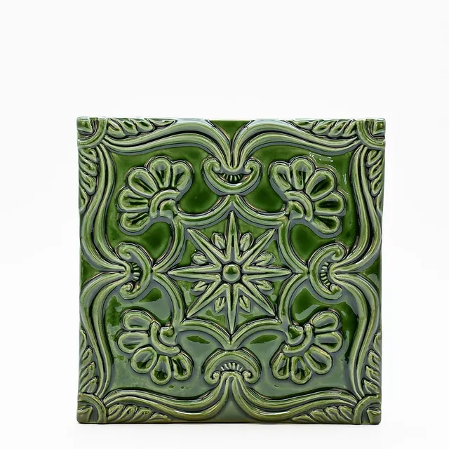 luisa-paix-o-padr-o-azulejo-relief-15x15-cm-c-ramique-maill-e image 1