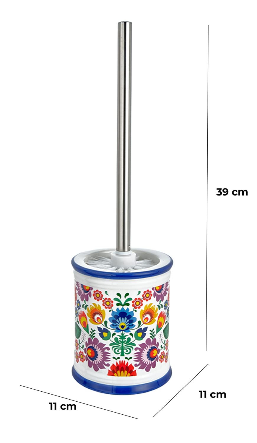 baroni-home-tutto-bagno-brosse-wc-c-ramique-fleurs-11x39-cm image 3