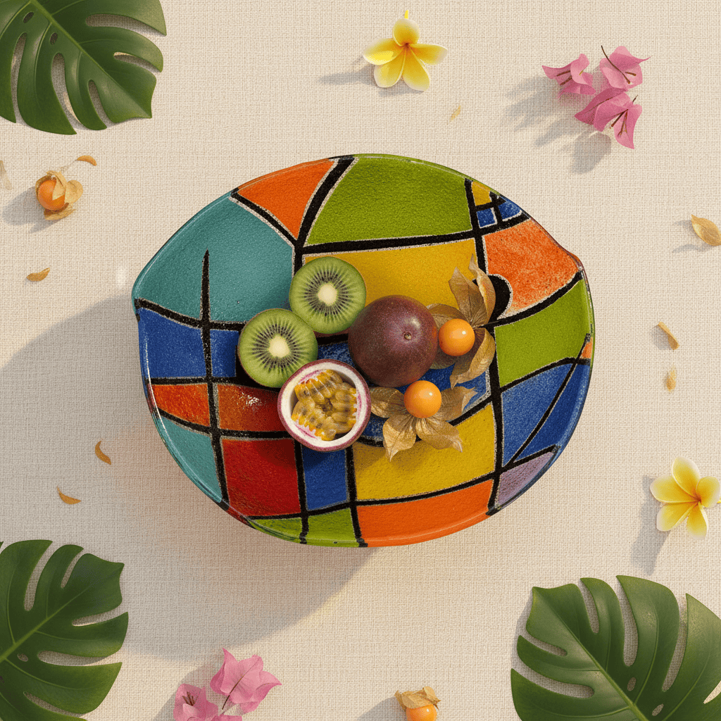 luisa-paix-o-saladier-verre-marinha-grande-20cm-fait-main image 2