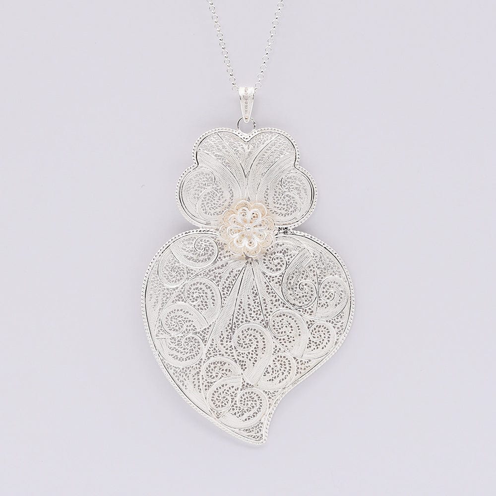 luisa-paix-o-cora-o-de-viana-pendentif-argent-11-cm image 1